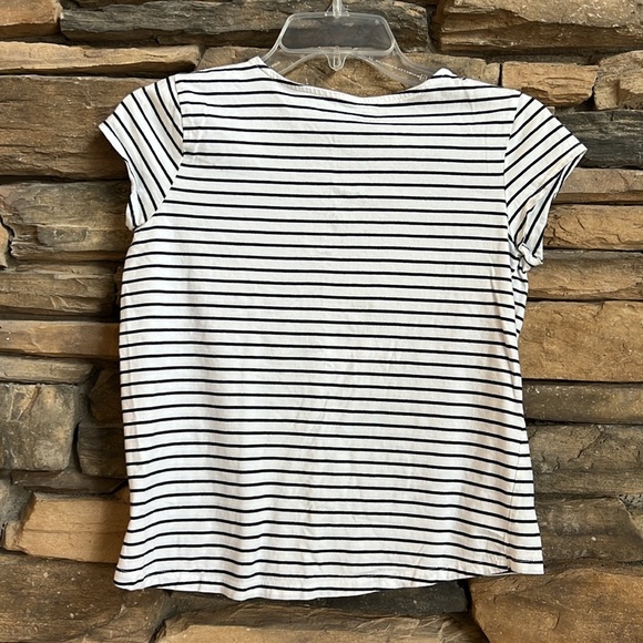 Sequin Heart Striped Shirt RUMI + RYDER Color Change Sequins Size L (12-14) - Picture 5 of 10